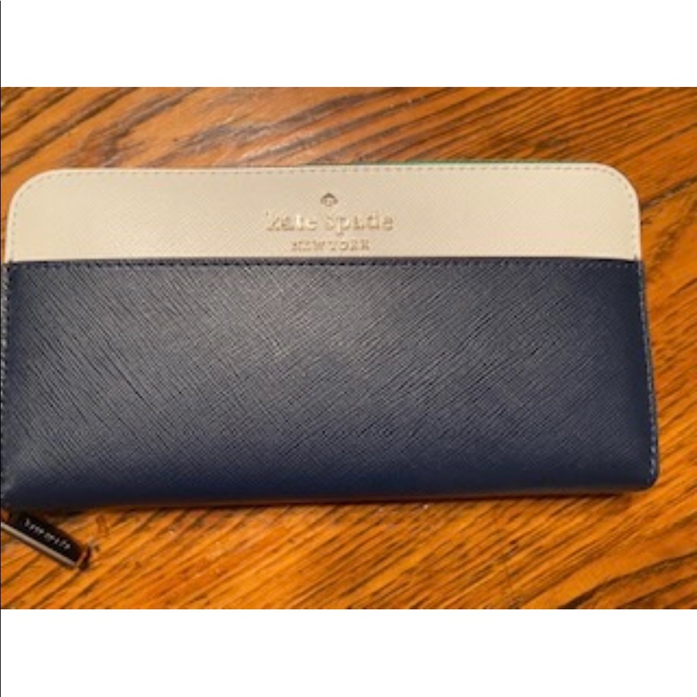 NWT Kate Spade Green Staci Colorblock Large Continental Wallet